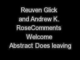 Reuven Glick and Andrew K. RoseComments Welcome Abstract Does leaving
