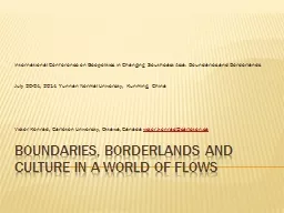 Conceptualizing borders and culture