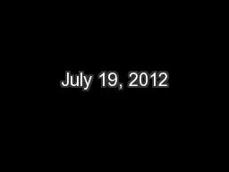 July 19, 2012