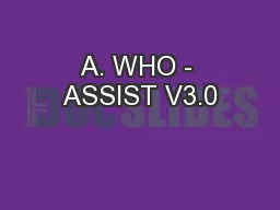 A. WHO - ASSIST V3.0