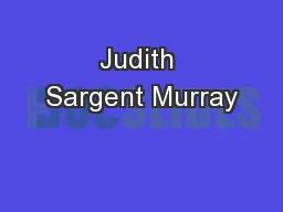 Judith Sargent Murray