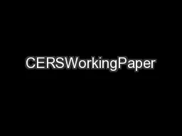 CERSWorkingPaper