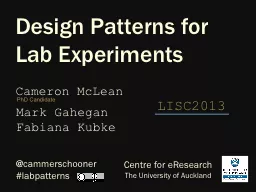 Design Patterns for Lab Experiments