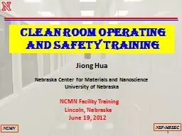 CLEAN ROOM OPERATING and safety TRAINING