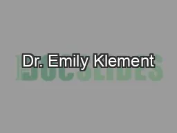 Dr. Emily Klement