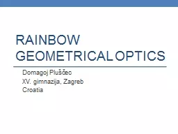 Rainbow geometrical optics