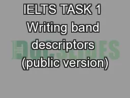 IELTS TASK 1 Writing band descriptors (public version)