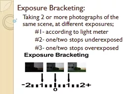Exposure Bracketing: