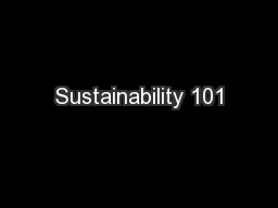 Sustainability 101