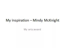 My inspiration – Mindy McKnight