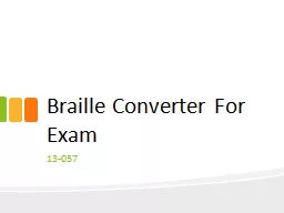 Braille Converter For Exam