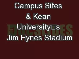 Campus Sites & Kean University’s Jim Hynes Stadium