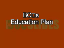 BC’s Education Plan