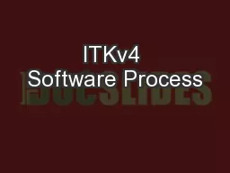 ITKv4 Software Process