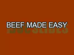 BEEF MADE EASY