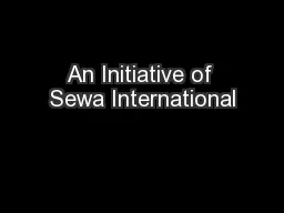 An Initiative of Sewa International