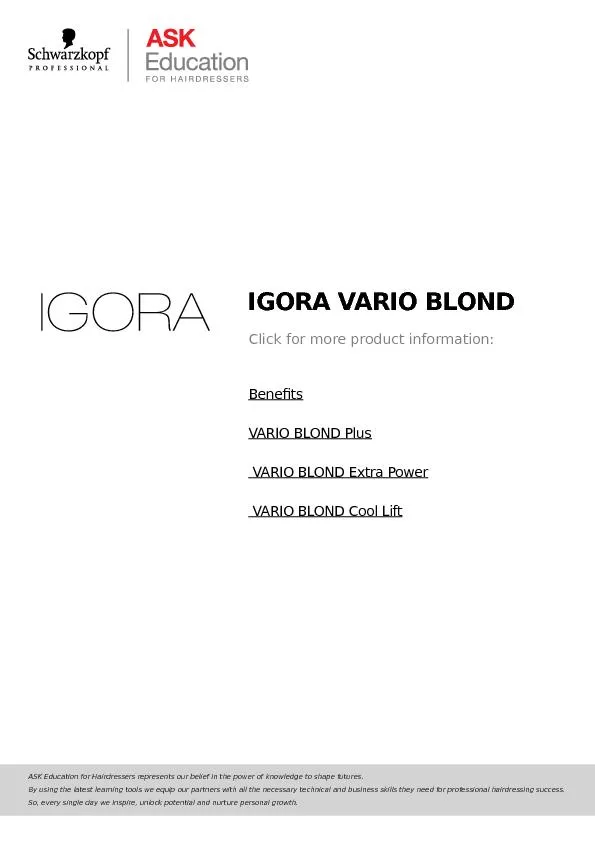 IGORA VARIO BLOND