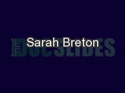 Sarah Breton
