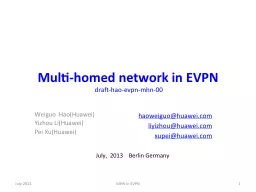 Multi-homed network in EVPN