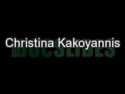 Christina Kakoyannis