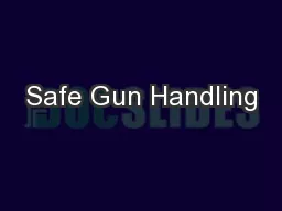 Safe Gun Handling