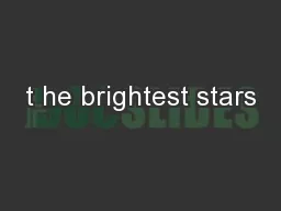 t he brightest stars