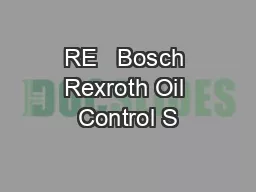 RE   Bosch Rexroth Oil Control S