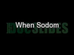When Sodom