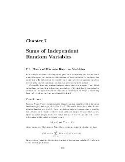 Chapter  Sums of Independent Random Variables