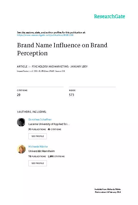 Brand Perception