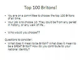 Top 100 Britons!