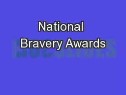 National Bravery Awards