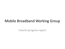Mobile Broadband Working Group