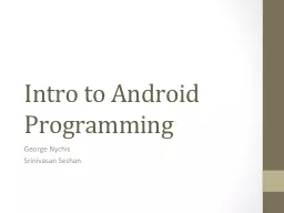 Intro to Android Programming