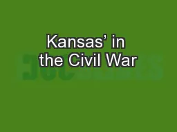 Kansas’ in the Civil War