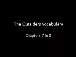 The Outsiders Vocabulary