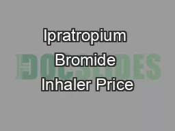 Ipratropium Bromide Inhaler Price