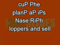 cuP Phe planP aP iPs Nase RiPh loppers and sell