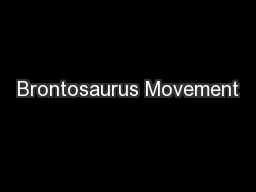 Brontosaurus Movement