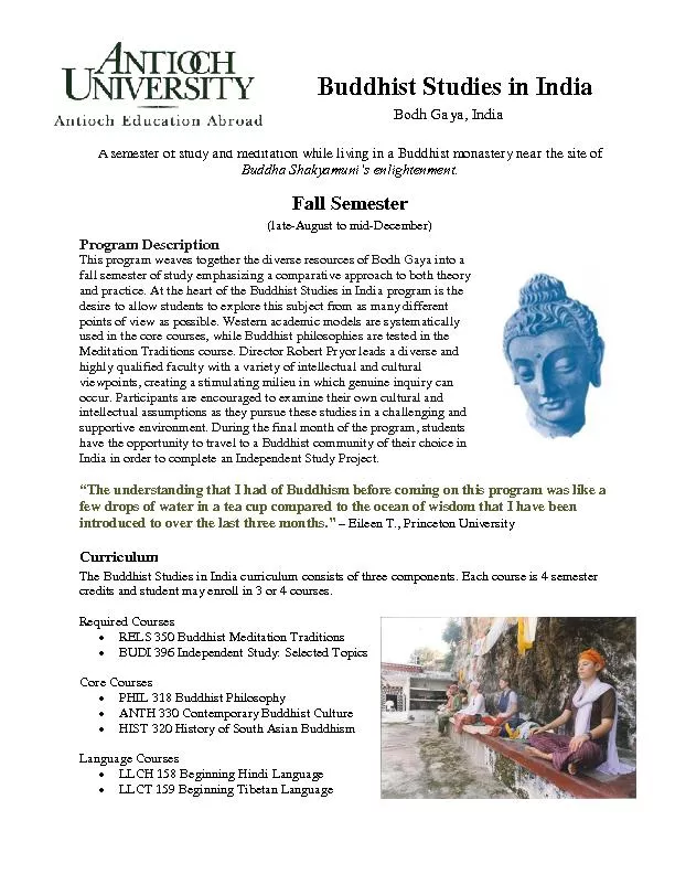 Buddhist Studies in India