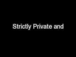 Strictly Private and