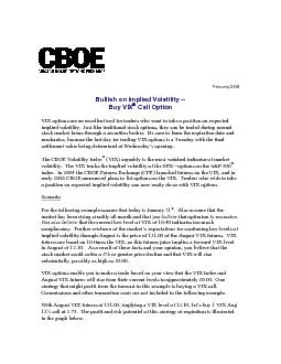 February 2006 Bullish on Implied Volatility -- Buy VIX Call Op