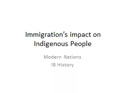 Immigration’s impact on Indigenous People
