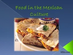 Food in the Mexican Culture