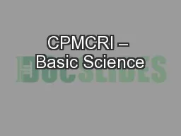 CPMCRI – Basic Science