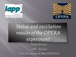 Status and oscillation results of the OPERA experiment