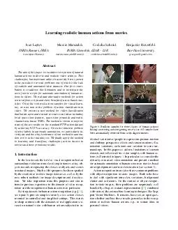Learning realistic human actions from movies Ivan Laptev Marcin Marszaek Cordelia Schmid