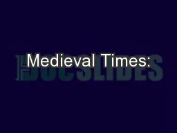 Medieval Times: