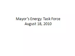 Mayor’s Energy Task Force