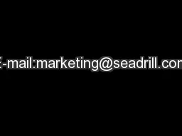 E-mail:marketing@seadrill.com